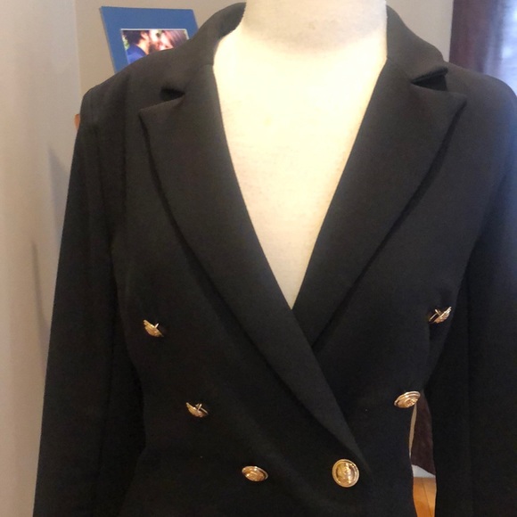 NWOT DO+BE BLACK DOUBLE BREASTED JACKET - Picture 5 of 8